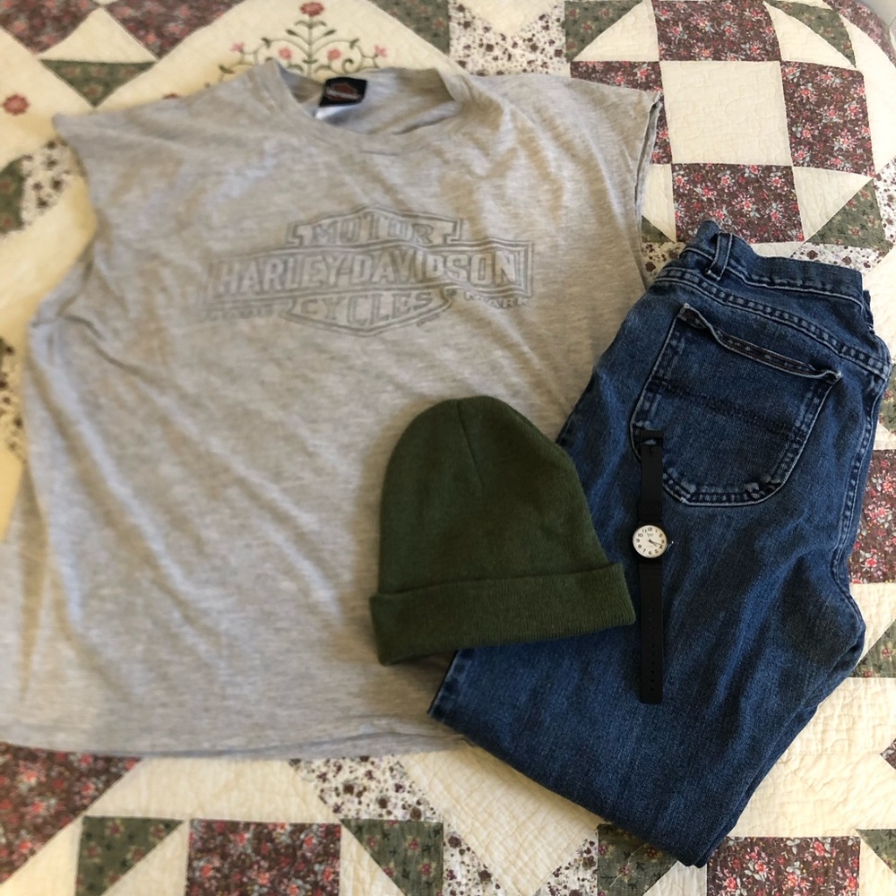 Harley Davidson gray cut off tank
